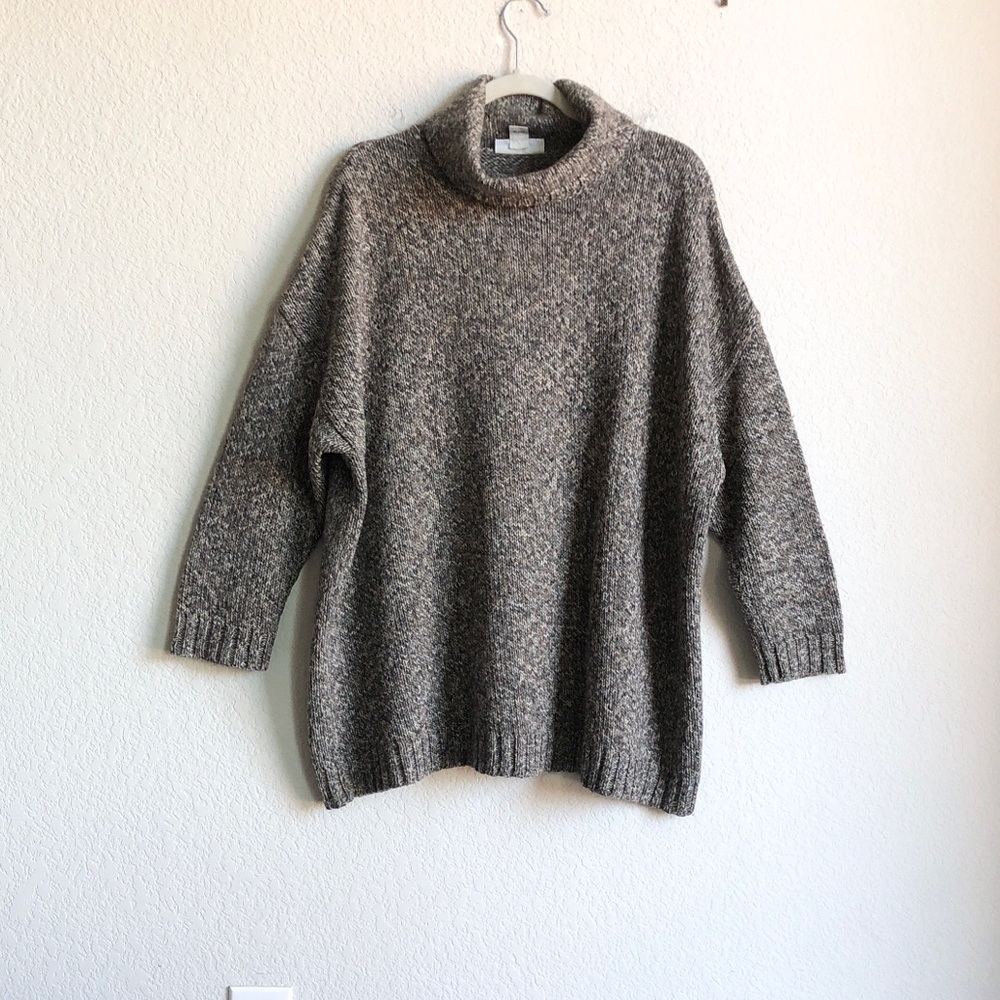 Bryn Walker Turtleneck Wool Sweater Oversized Lagenlook Layering